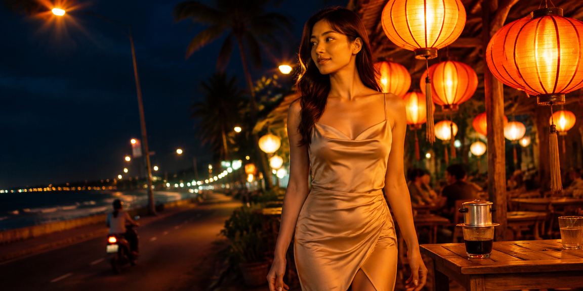 Người chơi Slot game tại quán cà phê Phan Thiết theo dõi vòng thưởng trên điện thoại